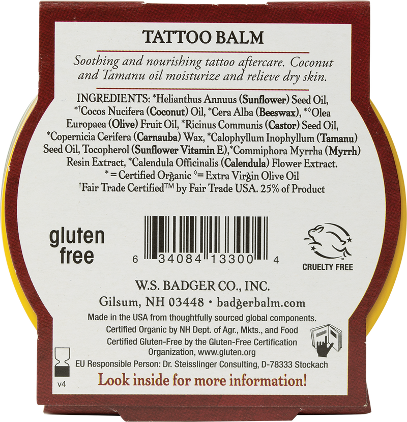 Badger Organic Tattoo Balm - 2 oz