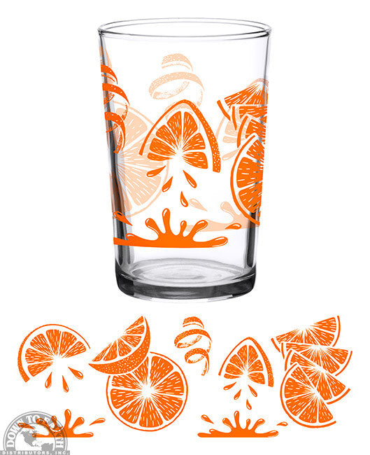 Juice Glass-Orange-7 oz