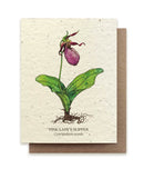The Bower Studio Lady Slipper Seeded Greeting Card