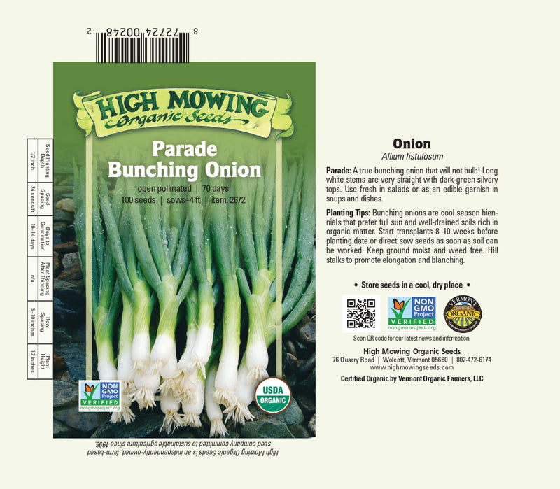 Parade Bunching Onion Seeds