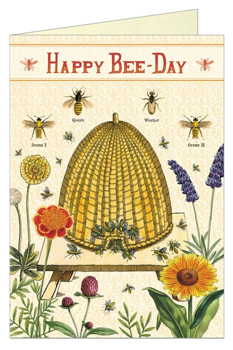 Cavallini Papers Happy Bee-Day Greeting Card
