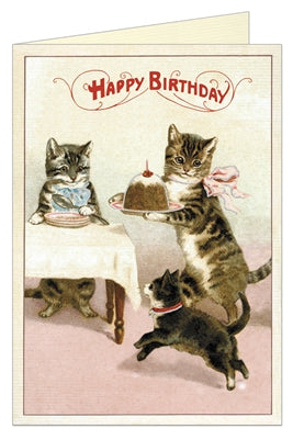 Cavallini Papers Birthday Cats Greeting Card