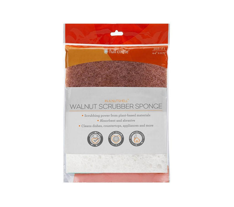 Walnut Scrubber Sponge - 2/pk