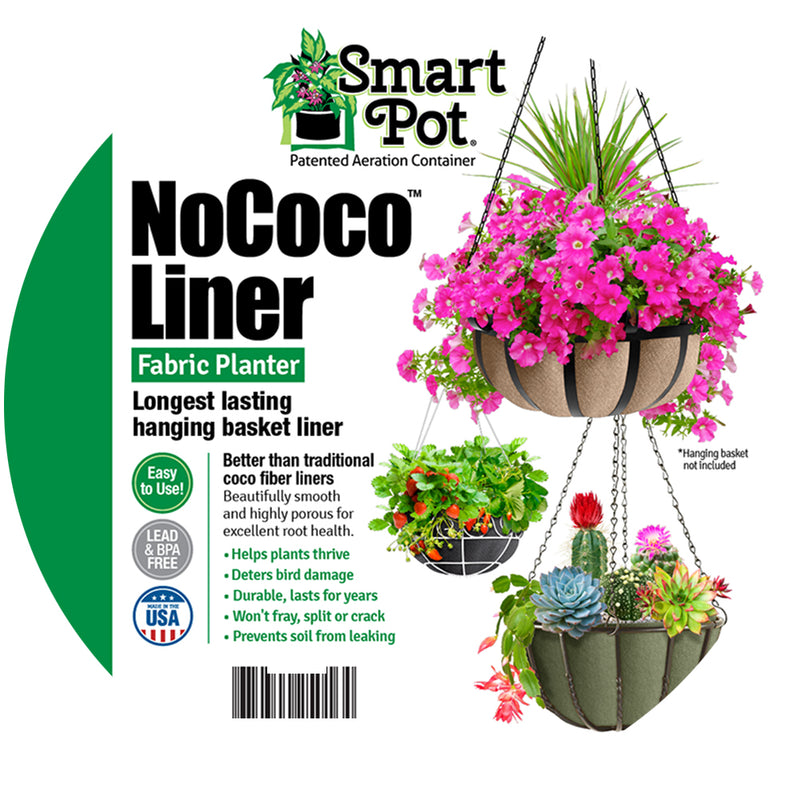 Smart Pot NoCoco Hanging Basket Liner - Black