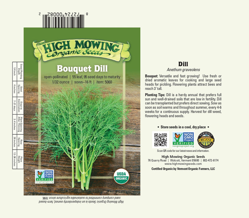 dill seed planting depth Bouquet Dill Seeds