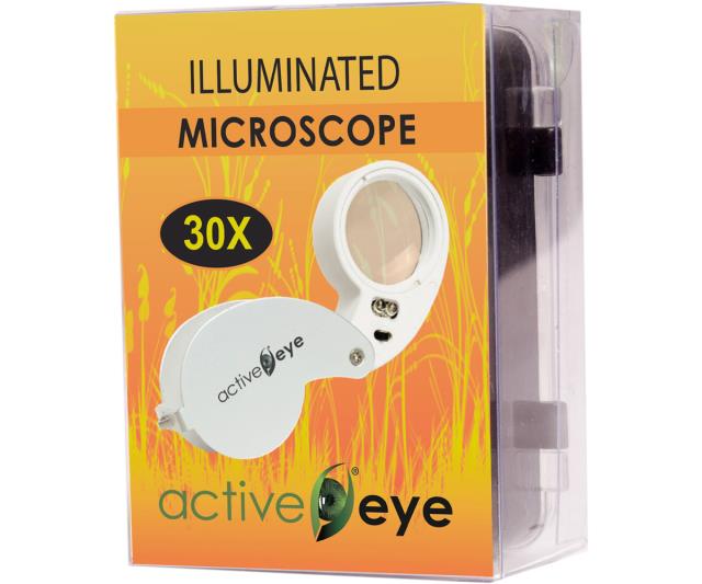 Active Eye Lighted Magnifier Loupe - 30x