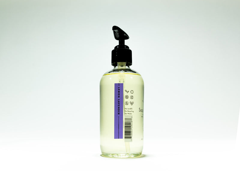 Fillaree Soap+Suds Lemon Lavender Handsoap & Bodywash - 8 oz glass dispenser