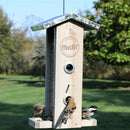 Nature's Way Farmhouse Vertical Weathered Bird Feeder w/Galvanized Roof