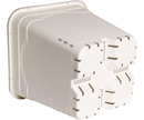White Plastic Square Pots