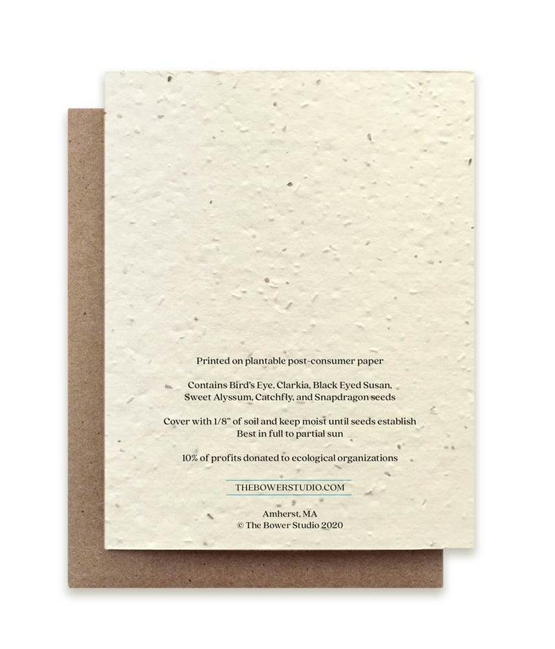 The Bower Studio Dandelion Seeded Greeting Card