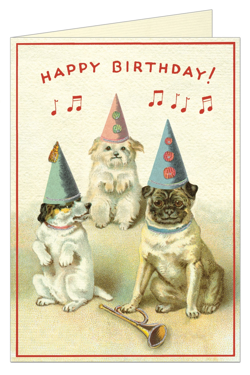 Cavallini Papers Birthday Dogs 2 Greeting Card