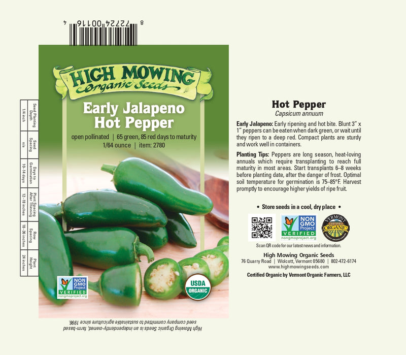 jalapeno seed planting depth Pepper: Early Jalapeno Seeds
