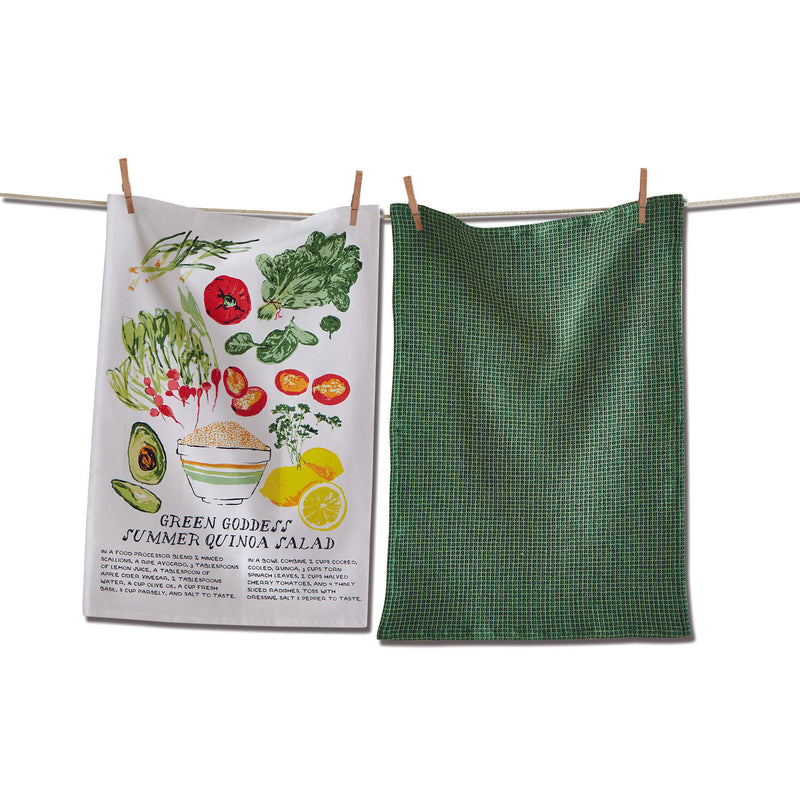 Green Goddess Salad Cotton Dish Towels - Set of 2