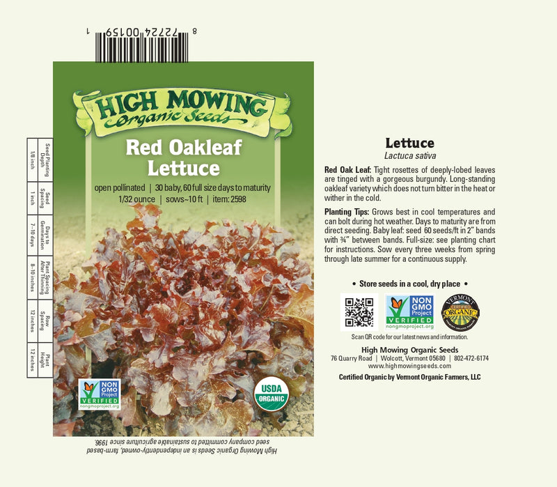 Red Oak Leaf Lettuce Seeds