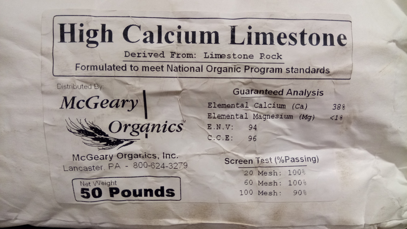 McGeary Organic Hi-Cal Lime-Pulverized-50 lb