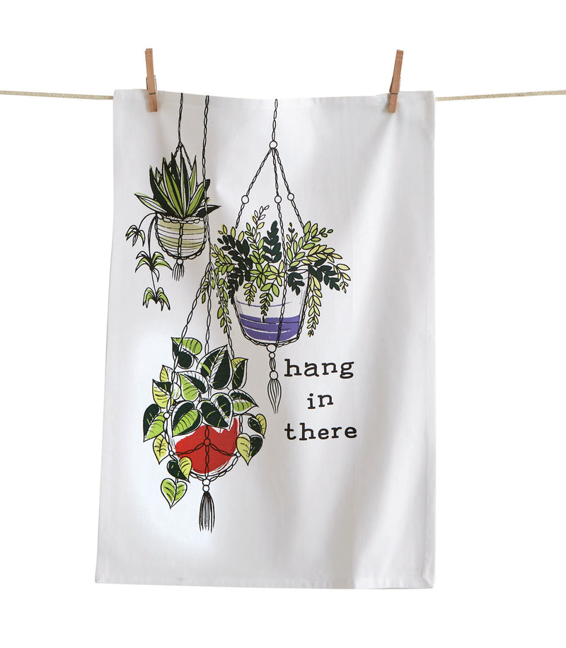 Hang in There Cotton Dish Towel