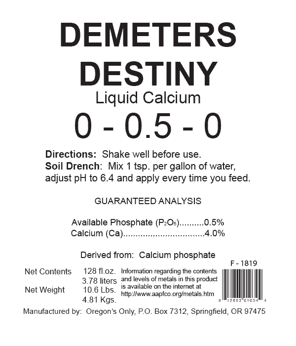 Nectar for the Gods Demeter's Destiny- 1 Quart