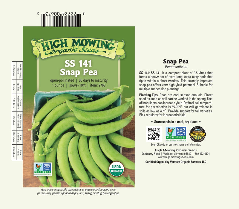 SS 141 Snap Pea Pea Seeds