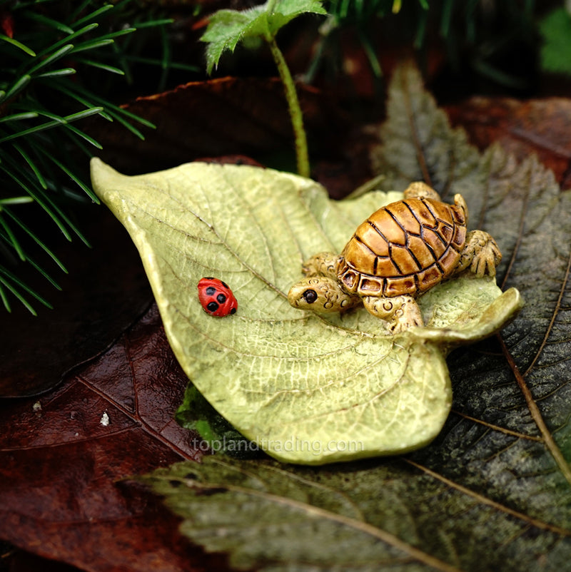 Little Turtle on Leaf-2.75 in