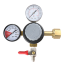 Taprite: Dual Gauge Regulator-One Shutoff-1/4 in MFL