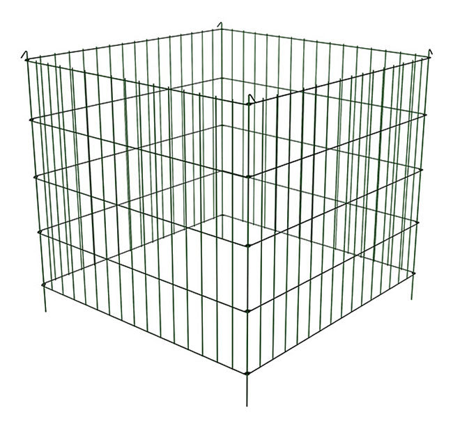 Green Wire Four Panel Compost Bin - 25 cu ft
