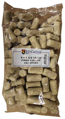 8x1 3/4" First Quality Straight Wine Corks - 100/bag